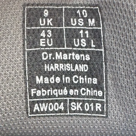 Dr. Martens Harris Black Leather Sneakers Size 10 - Picture 9 of 16